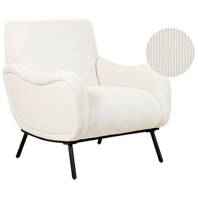 Beliani Retro Armchair Cream ALMIND