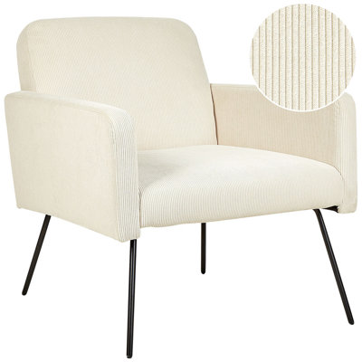 Beliani Retro Armchair Cream NARKEN