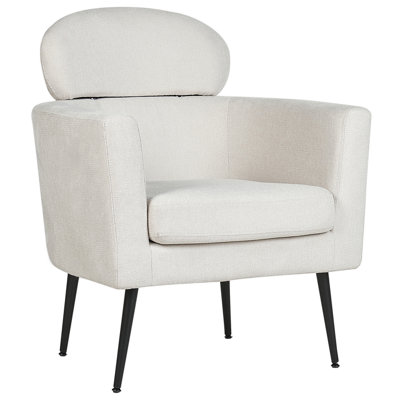 Beliani Retro Armchair Cream SOBY