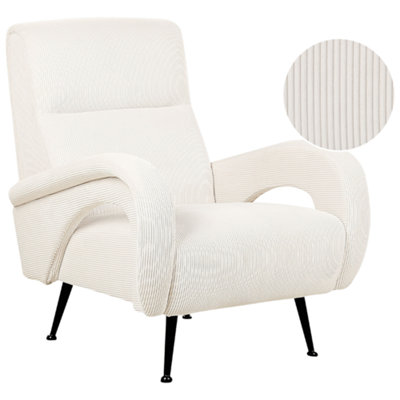 Beliani Retro Armchair Cream SVALOV