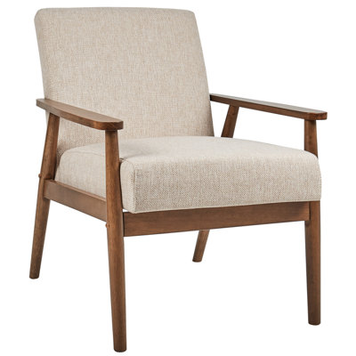 Beliani Retro Armchair ESRUM Fabric Beige