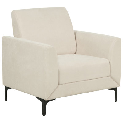 Beliani Retro Armchair FENES Fabric Beige