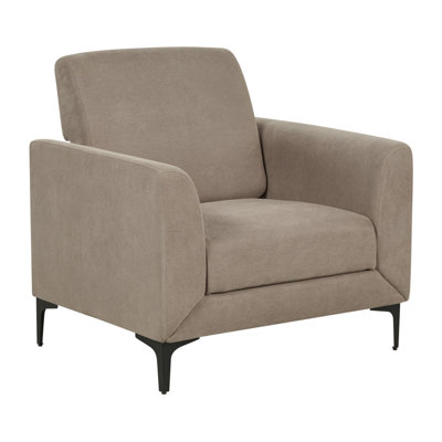 Beliani Retro Armchair FENES Fabric Taupe