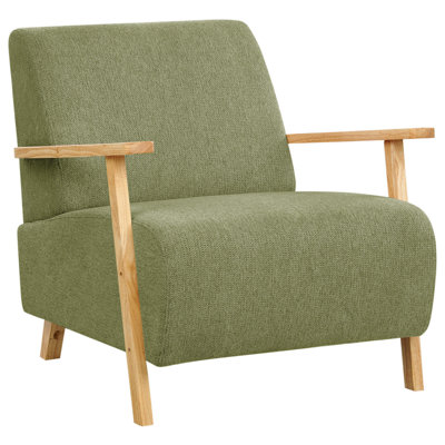 Beliani Retro Armchair Green LESJA