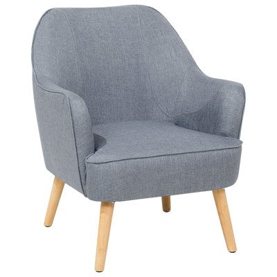 Beliani Retro Armchair Grey LOKEN