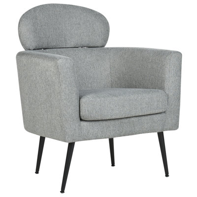 Beliani Retro Armchair Grey SOBY