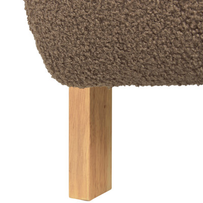 Beliani Retro Armchair LESJA Boucle Brown