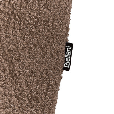 Beliani Retro Armchair LESJA Boucle Brown