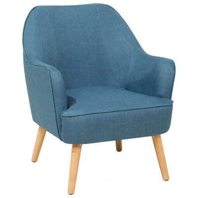 Beliani Retro Armchair LOKEN Fabric Teal