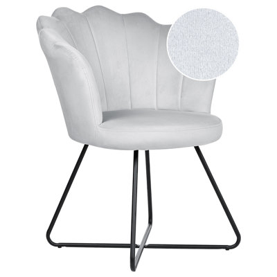 Beliani Retro Armchair LOVELOCK Velvet Grey