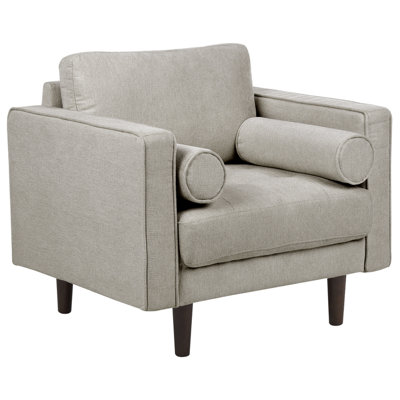 Beliani Retro Armchair NURMO Fabric Taupe