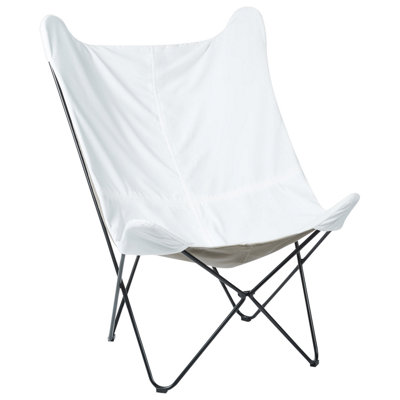 Beliani Retro Armchair NYBRO Velvet White