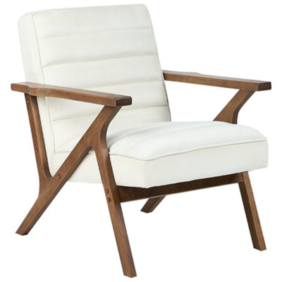 Beliani Retro Armchair Off-White KISA