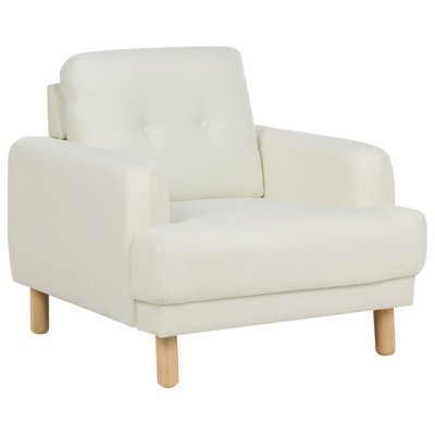 Beliani Retro Armchair Off-White TUVE