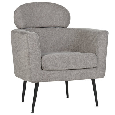 Beliani Retro Armchair SOBY Fabric Taupe