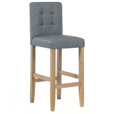 Beliani Retro Bar Chair Grey MADISON