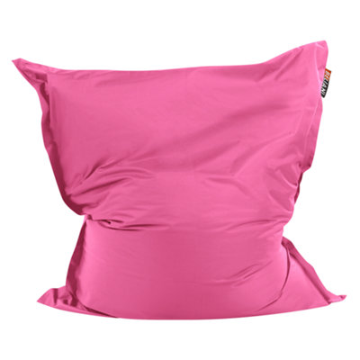 Beliani Retro Bean Bag Fuchsia Pink FUZZY DIY at B Q