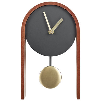 Beliani Retro Clock BLATTEN MDF Black