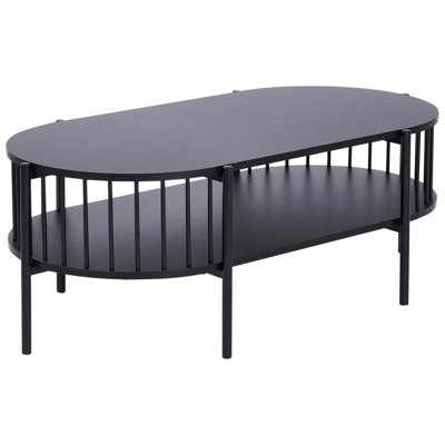Beliani Retro Coffee Table Black OREANA