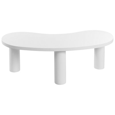 Beliani Retro Coffee Table White AUBURN