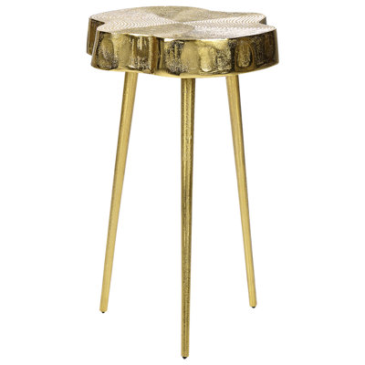 Beliani Retro Metal Side Table Gold TAUPO