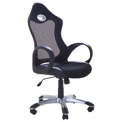 Beliani Retro Office Chair Black iCHAIR