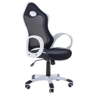 Beliani Retro Office Chair White iCHAIR