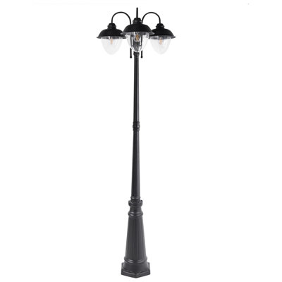 Beliani Retro Outdoor Lamp Post BANKA Black