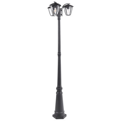 Beliani Retro Outdoor Lamp Post LEMRO Black