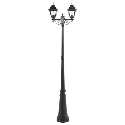 Beliani Retro Outdoor Lamp Post SUKRI Black