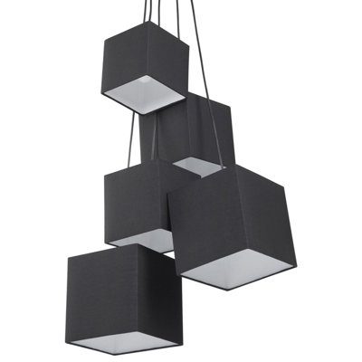 Beliani Retro Pendant Lamp MESTA Black