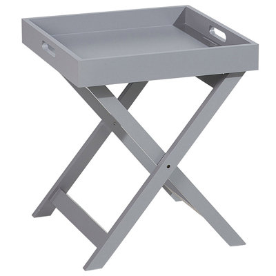 Beliani Retro Side Table Grey CHESTER