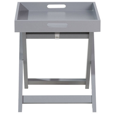 Beliani Retro Side Table Grey CHESTER