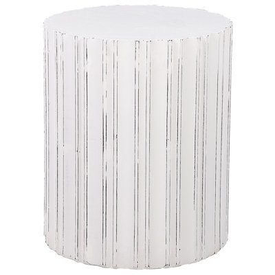 Beliani Retro Side Table White DEULI