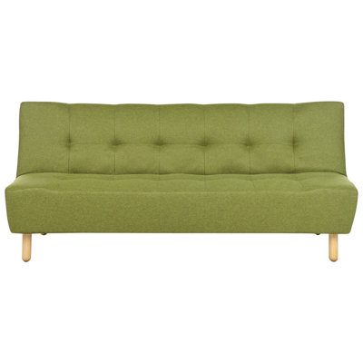 Beliani Retro Sofa Bed ALSTEN Green