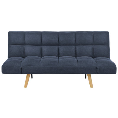 Beliani Retro Sofa Bed INGARO Navy Blue