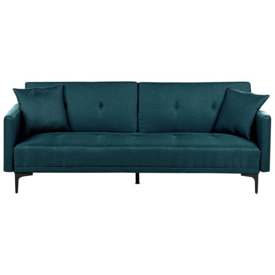 Beliani Retro Sofa Bed LUCAN Blue