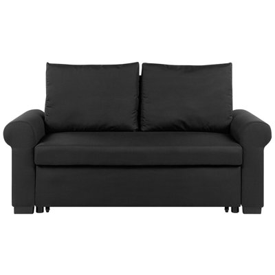 Beliani Retro Sofa Bed SILDA Black