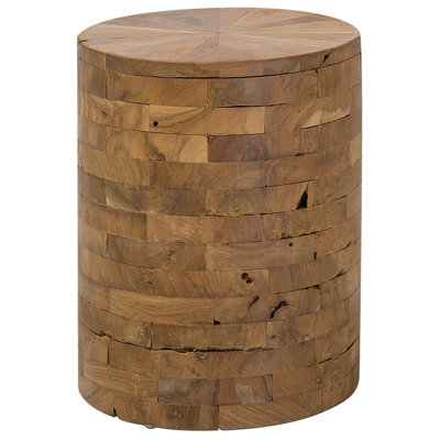 Beliani Retro Teak Wood Side Table BRANT