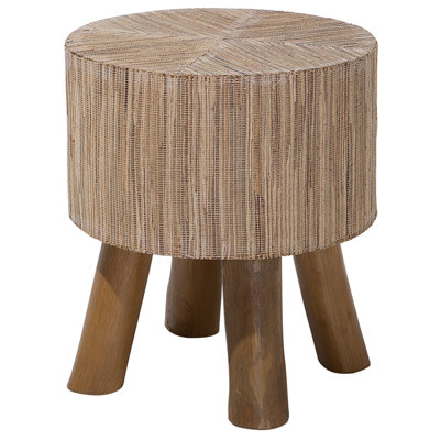 Beliani Retro Teak Wood Side Table TULITA