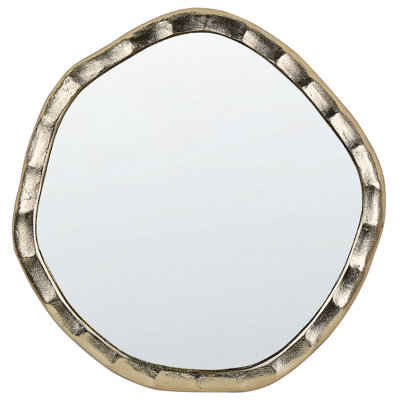 Beliani Retro Wall Mirror 40 cm Gold ANGKE