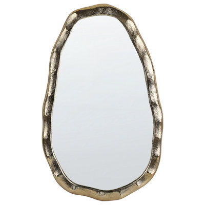 Beliani Retro Wall Mirror 50 cm Gold DAMOH