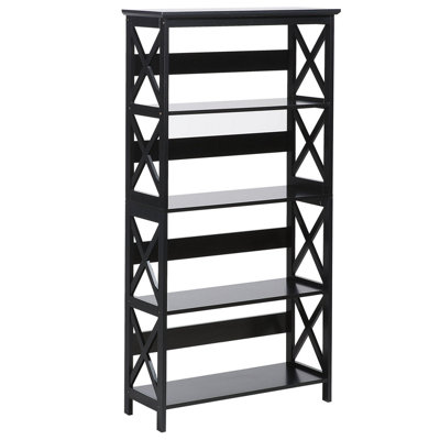 Beliani Rustic 4 Tier Bookcase Black FOSTER