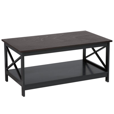 Beliani Rustic Coffee Table Black FOSTER