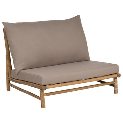 Beliani Rustic Garden Chair TODI Wood Taupe