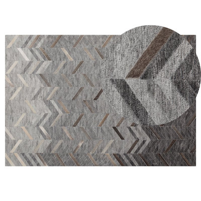 Beliani Rustic Rug ARKUM 140 x 200 cm Grey