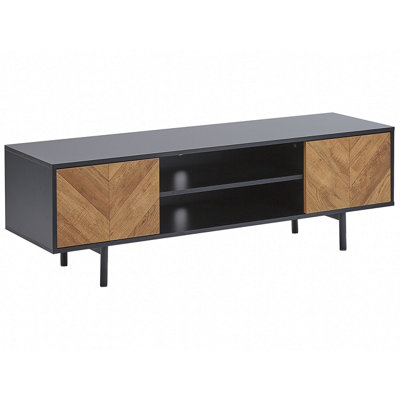 Beliani Rustic TV Stand Black SALINA