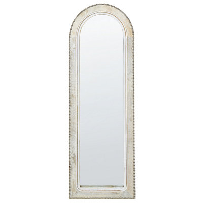 Beliani Rustic Wall Mirror 91 cm White SARRY