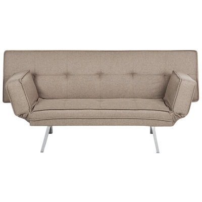 Beliani Scandinavian Sofa Bed BRISTOL Brown