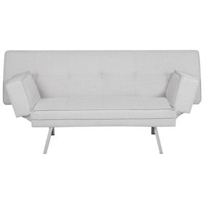 Beliani Scandinavian Sofa Bed BRISTOL Light Grey